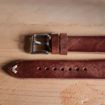 Horlogeband koeienleder Ashford & Rye - Horse Saddle Brown