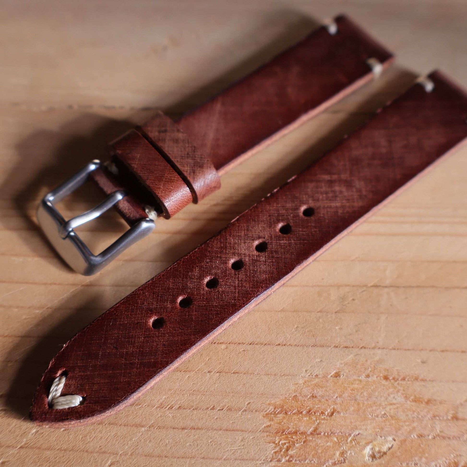 Horlogeband koeienleder Ashford & Rye - Horse Saddle Brown