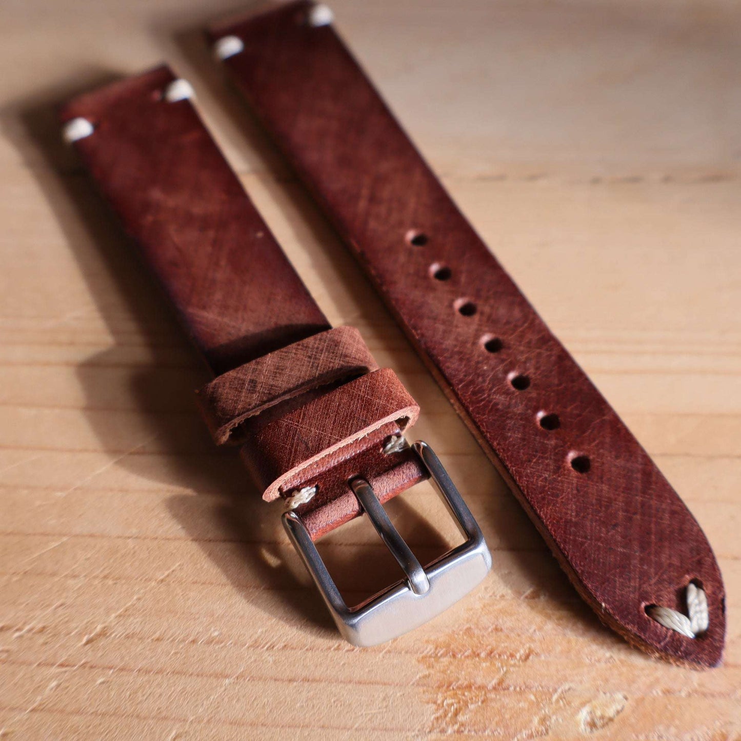 Horlogeband koeienleder Ashford & Rye - Horse Saddle Brown