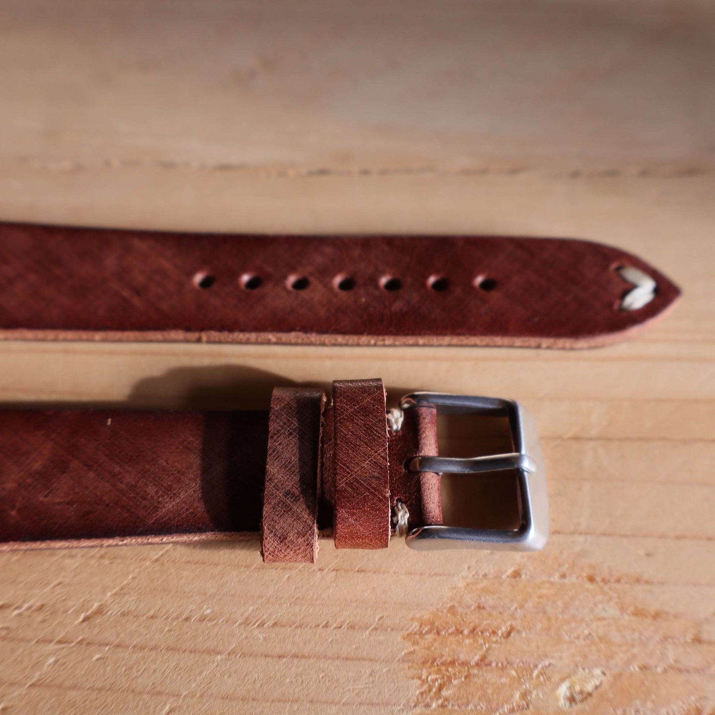 Horlogeband koeienleder Ashford & Rye - Horse Saddle Brown