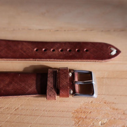 Horlogeband koeienleder Ashford & Rye - Horse Saddle Brown