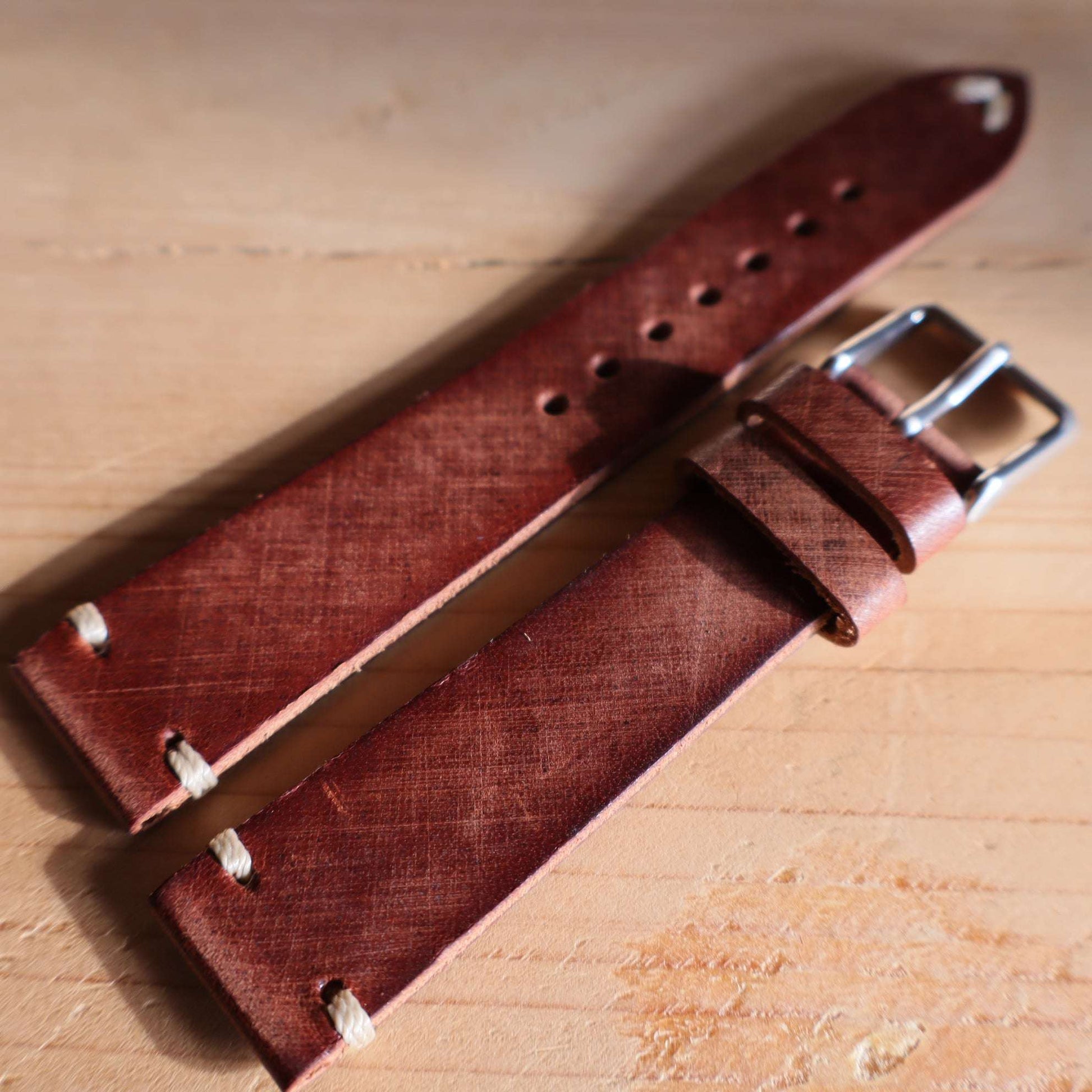 Horlogeband koeienleder Ashford & Rye - Horse Saddle Brown