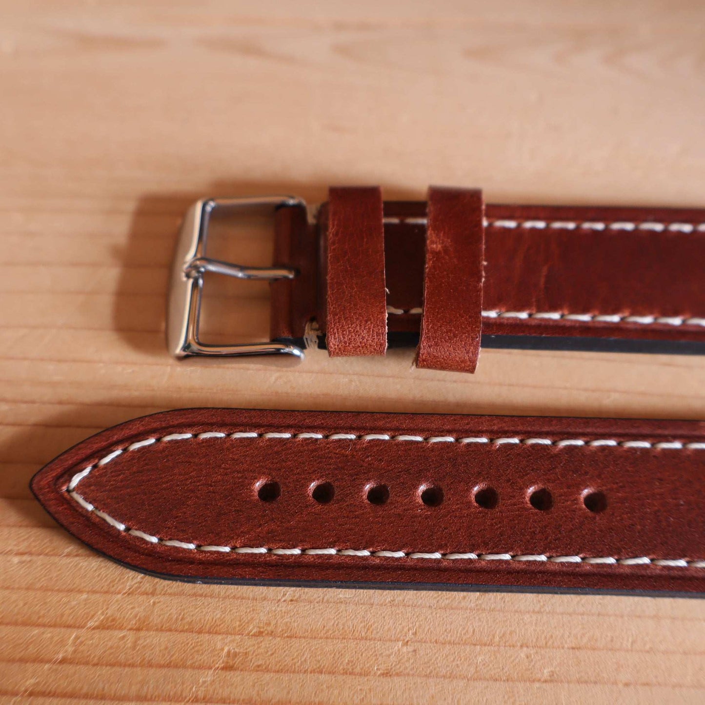 Horlogeband koeienleder Ashford & Rye - Hudson Brown