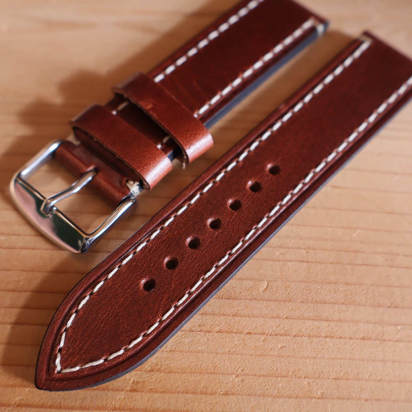 Horlogeband koeienleder Ashford & Rye - Hudson Brown
