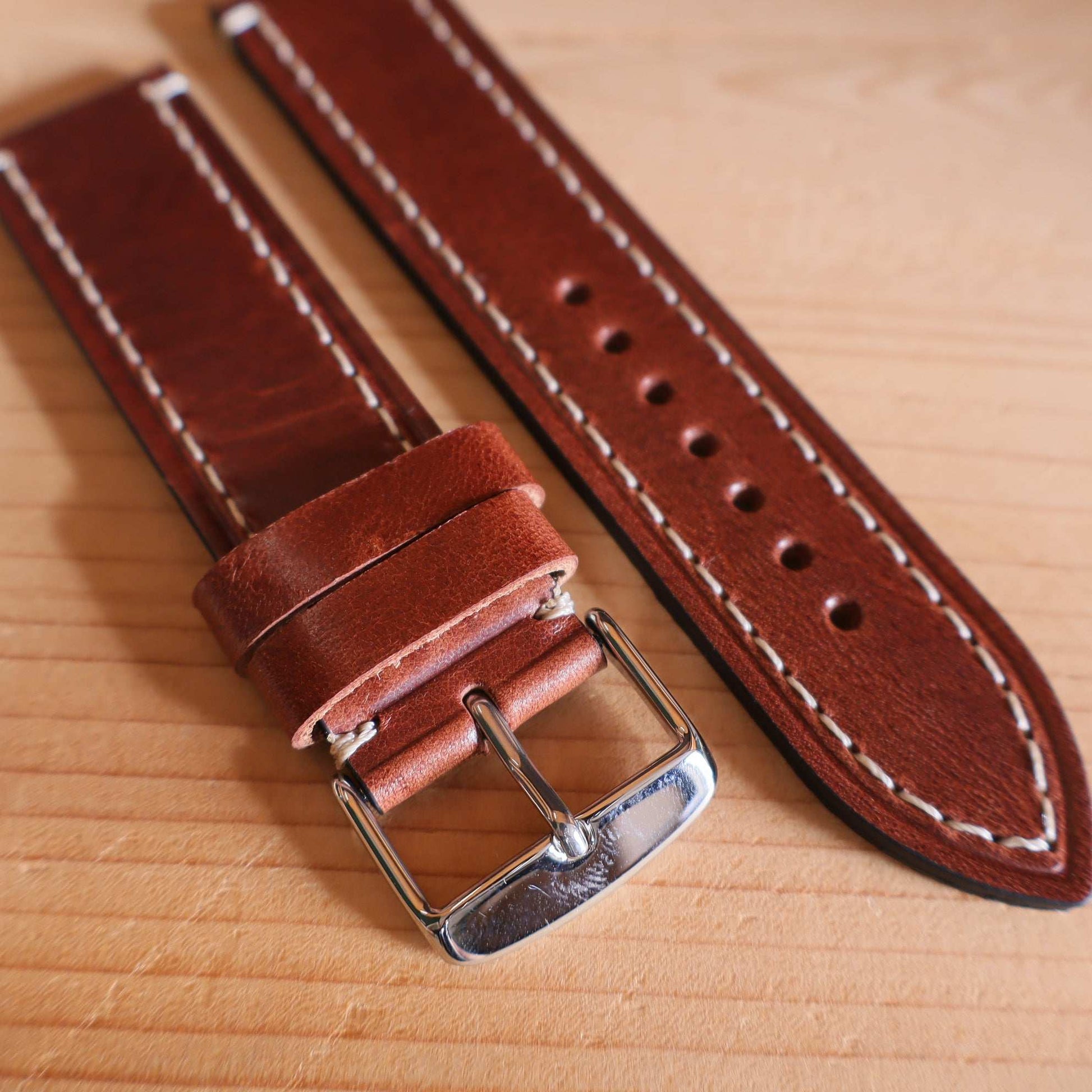 Horlogeband koeienleder Ashford & Rye - Hudson Brown