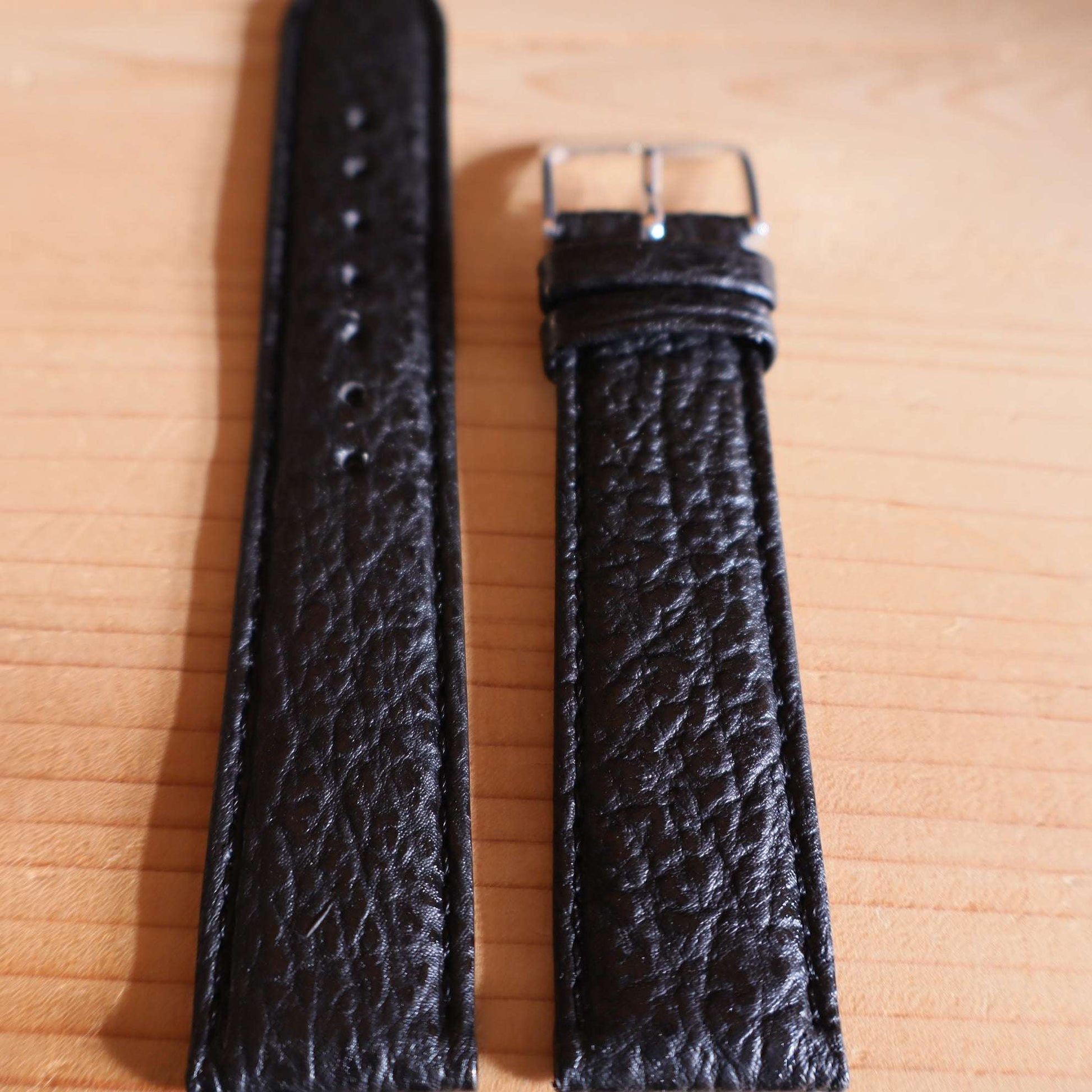 Horlogeband leder Ashford & Rye - Requin Black