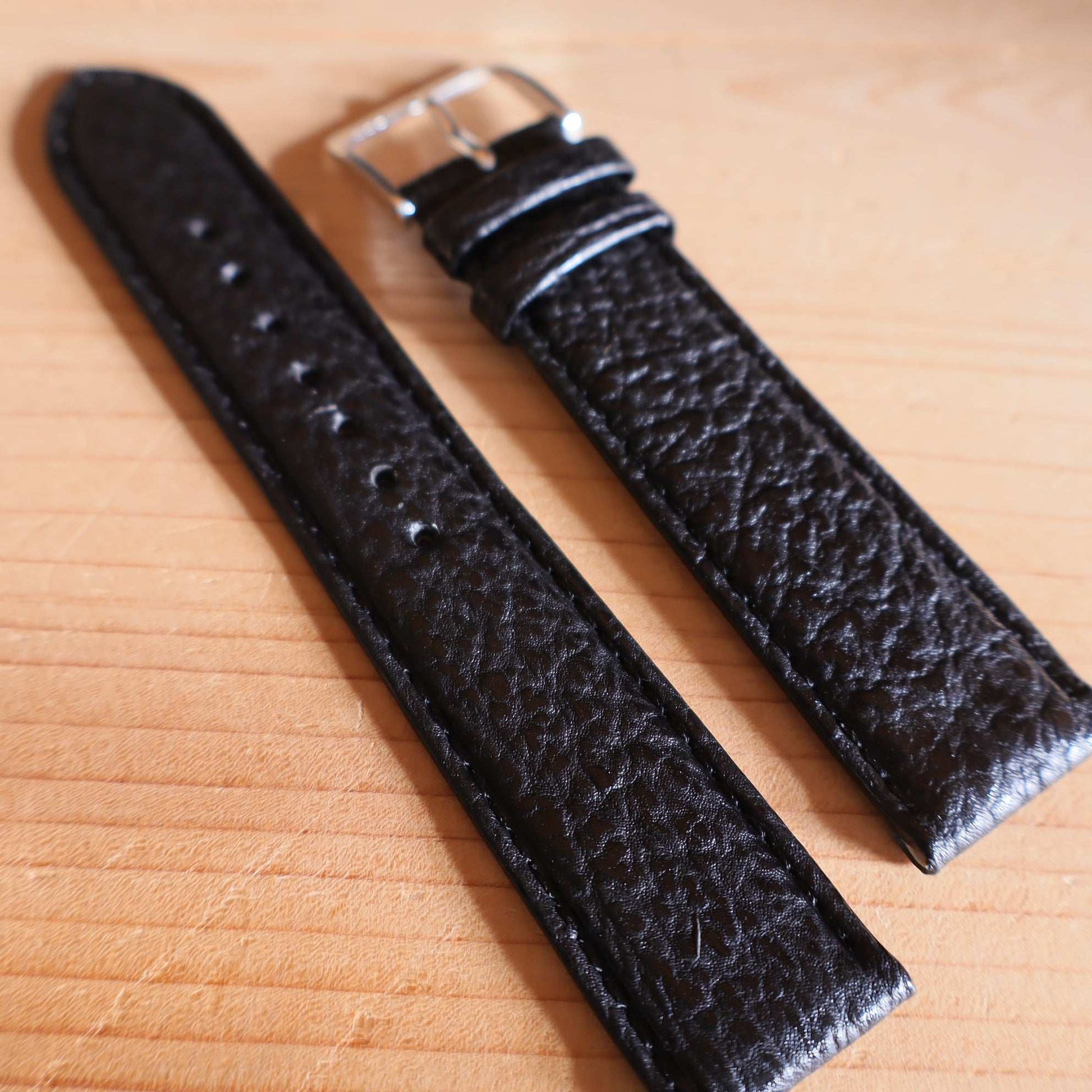 Horlogeband leder Ashford & Rye - Requin Black