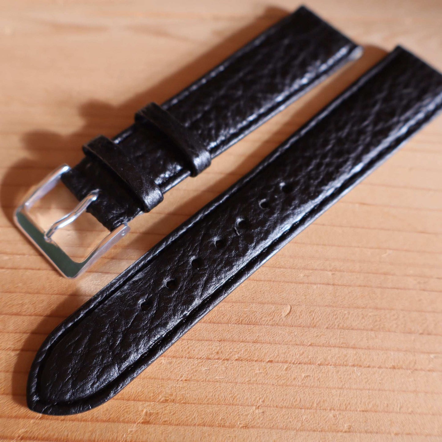 Horlogeband leder Ashford & Rye - Requin Black