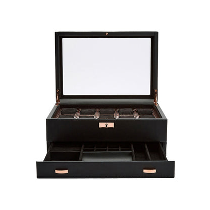 Horlogedoos met lade Axis 10 horloges Wolf 1834 - Horlogerieshop.nl