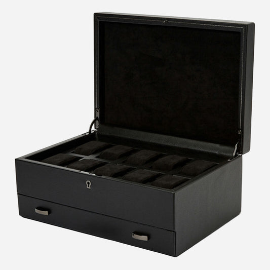 Horlogedoos met lade British Racing 10 horloges Wolf 1834 - Horlogerieshop.nl