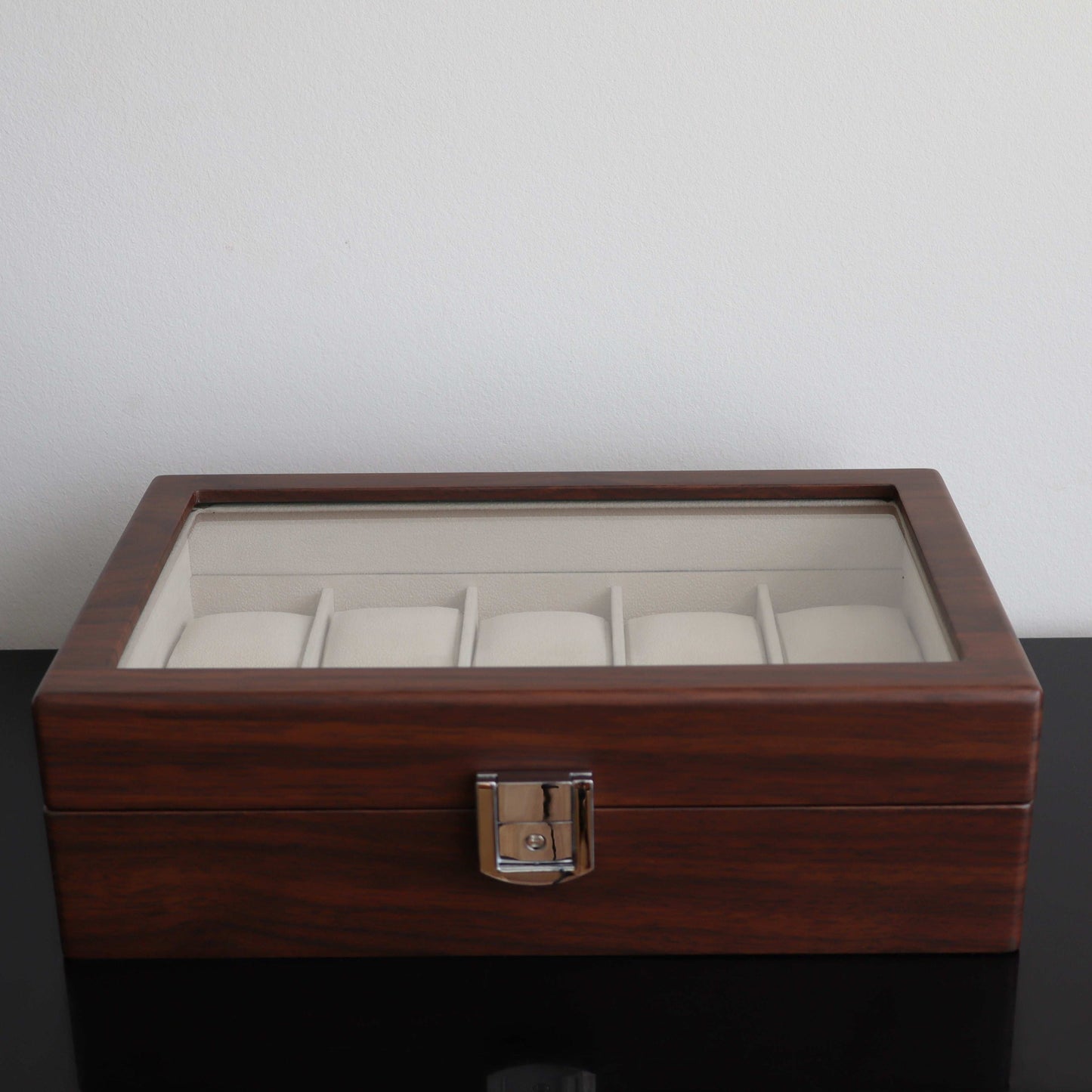 Horlogedoos Donkerbruin hout 10 Horloges
