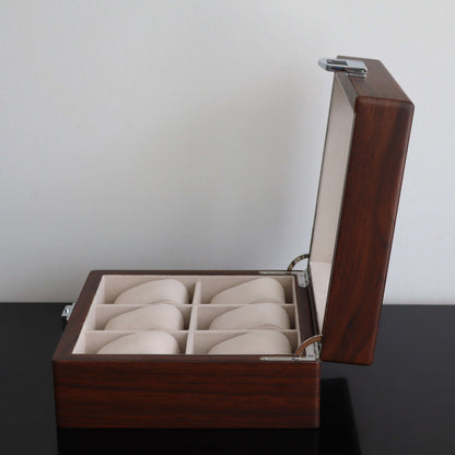 Horlogedoos Donkerbruin hout 6 Horloges