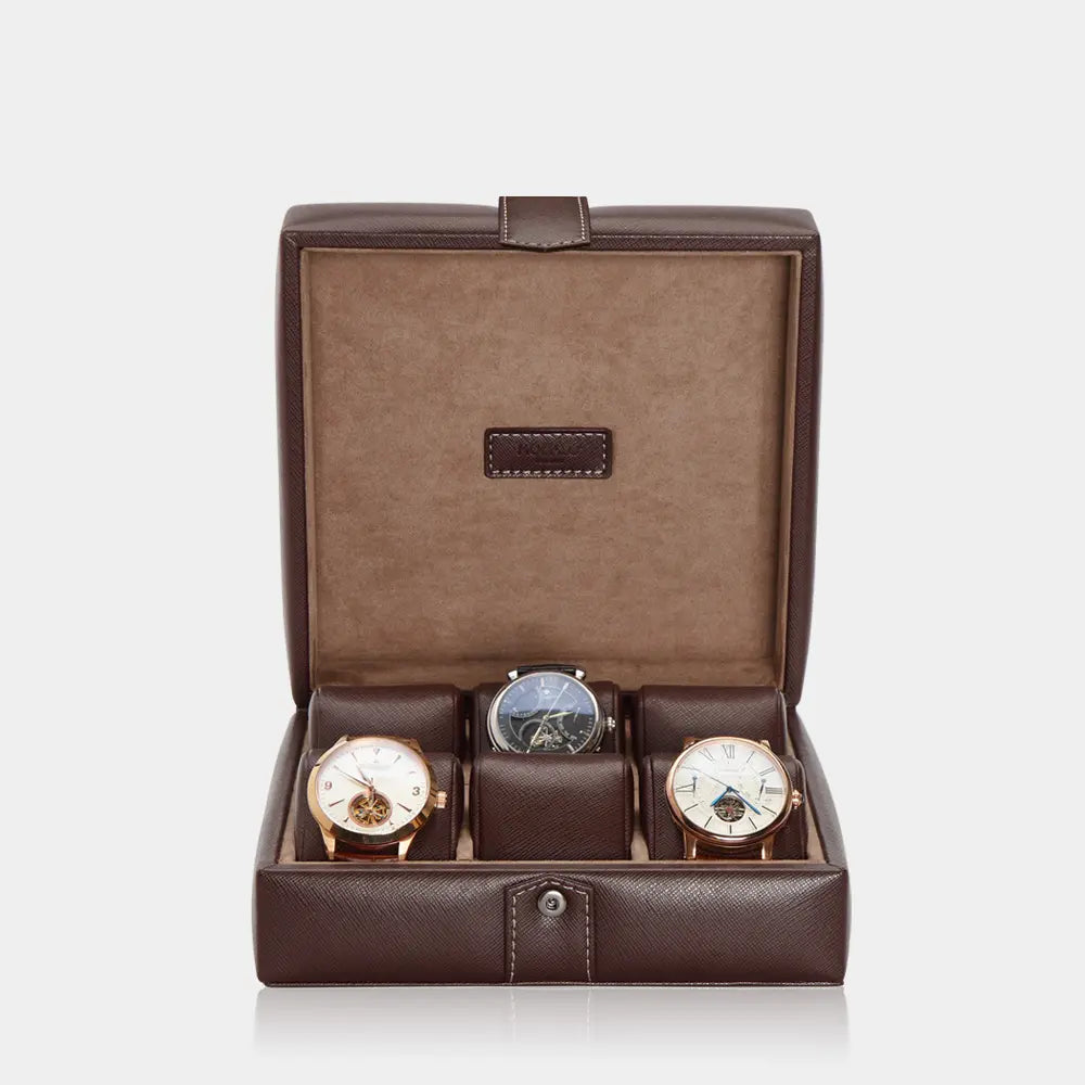 Horlogedoos GALLANTE leder 6 Horloges Modalo
