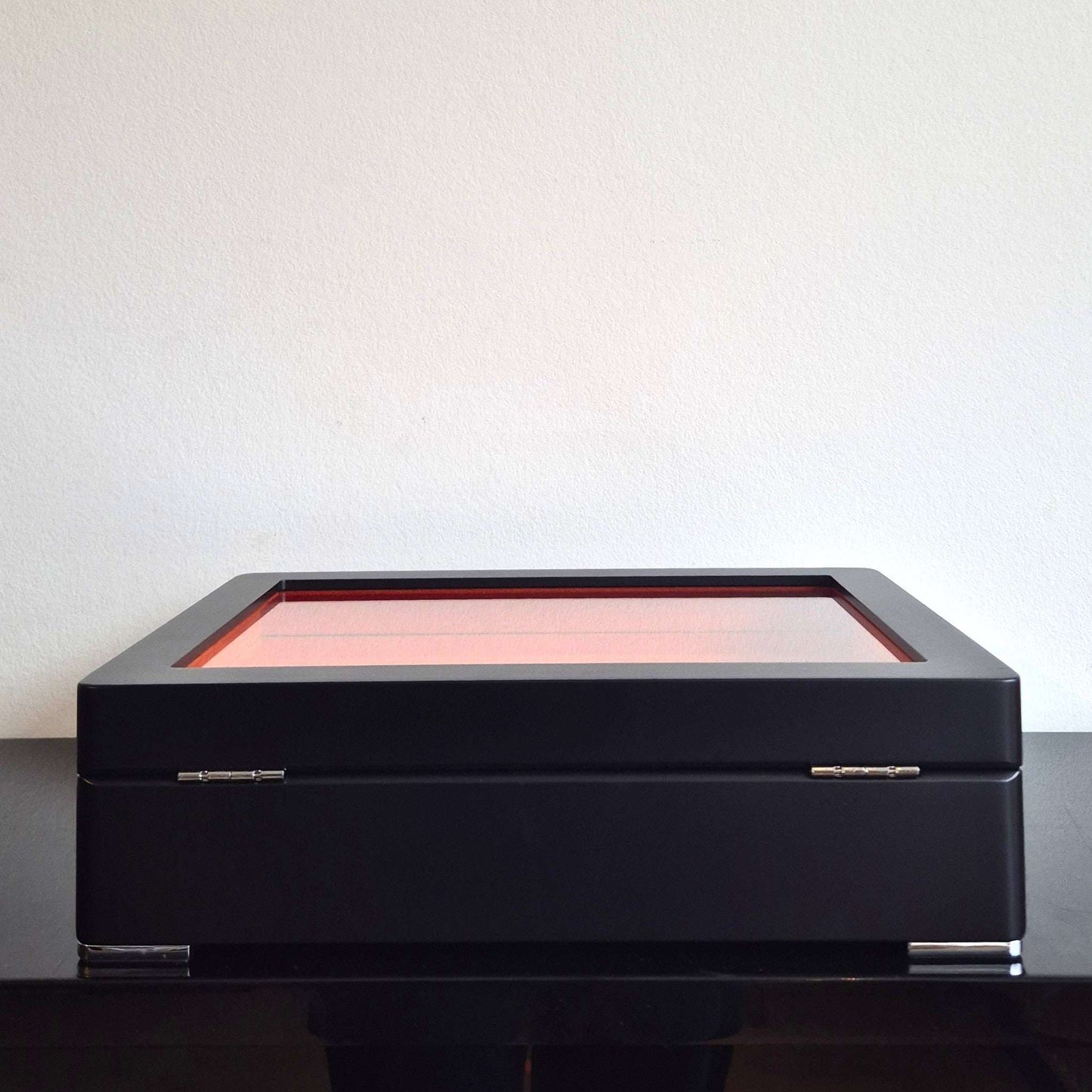 Horlogedoos Zwart Hout met Suede 8 Horloges