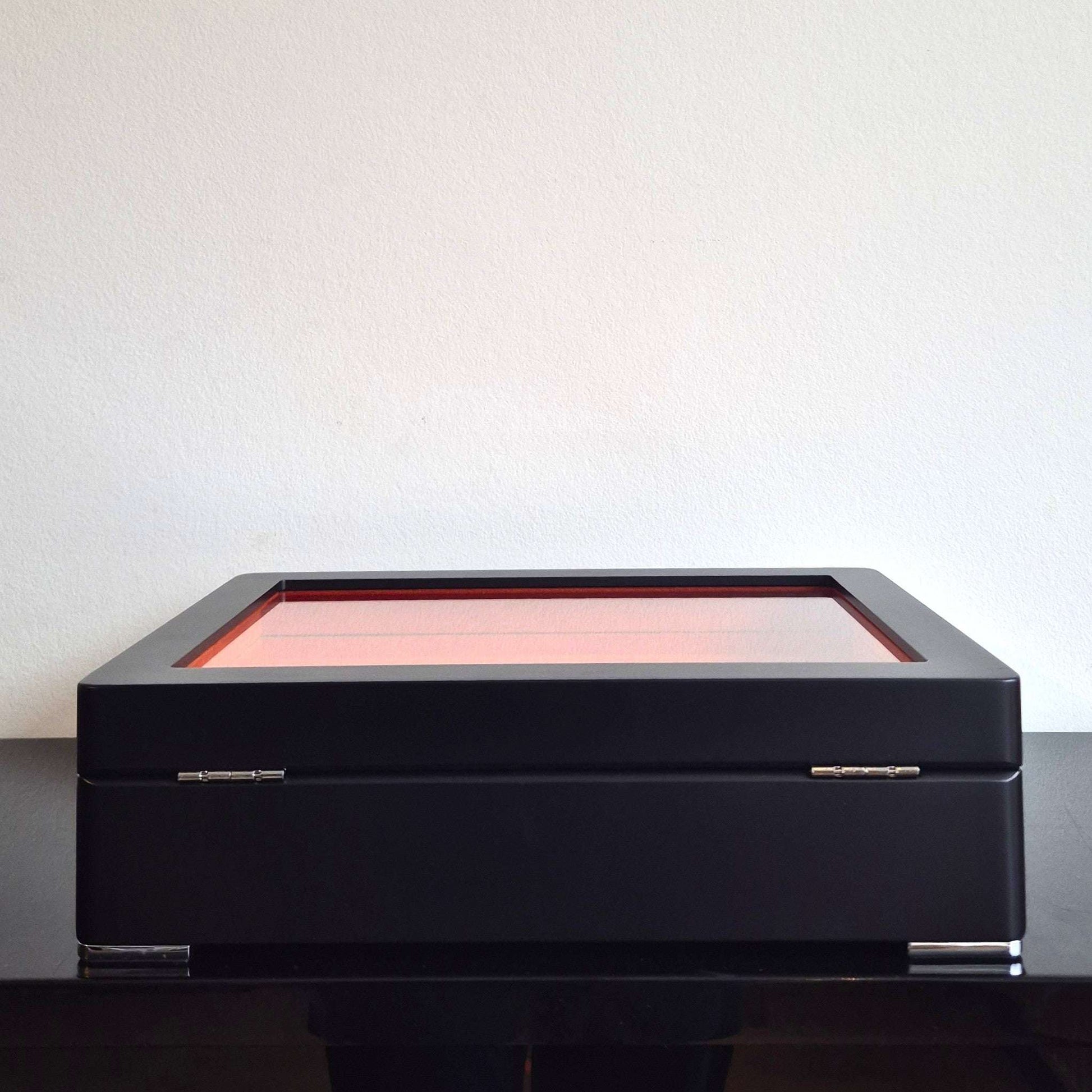 Horlogedoos Zwart Hout met Suede 8 Horloges