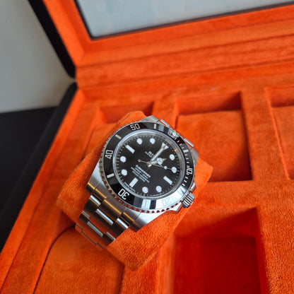 Horlogedoos Zwart Hout met Suede 8 Horloges