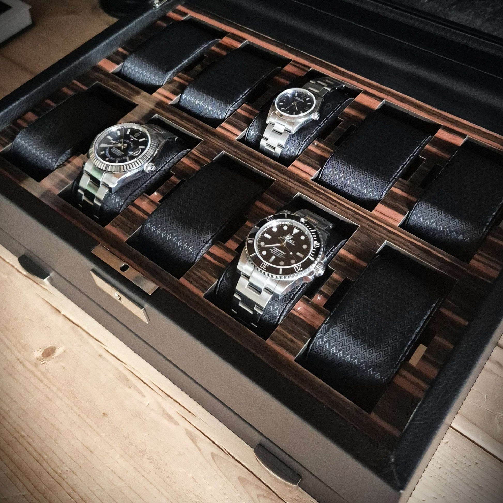 Horlogedoos met lade Roadster 10 horloges Wolf 1834