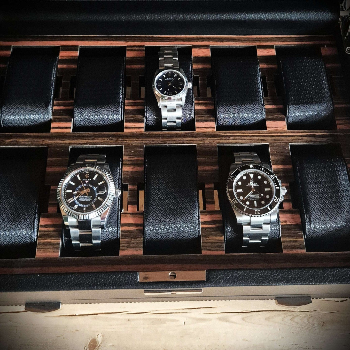 Horlogedoos met lade Roadster 10 horloges Wolf 1834