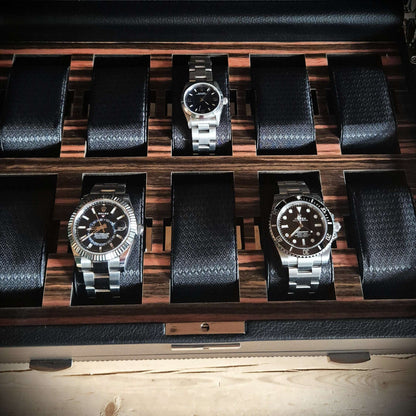 Horlogedoos met lade Roadster 10 horloges Wolf 1834