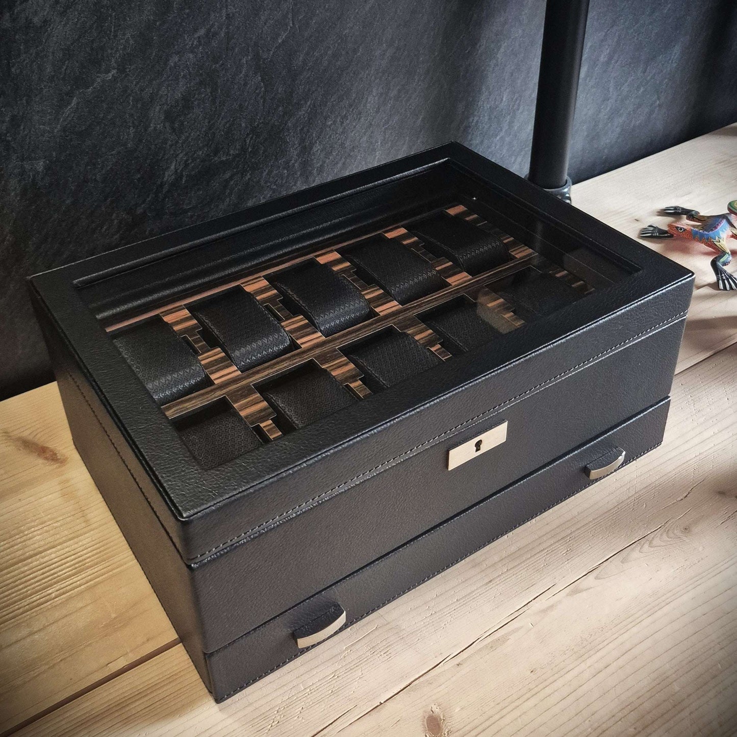 Horlogedoos met lade Roadster 10 horloges Wolf 1834