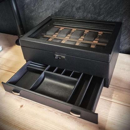 Horlogedoos met lade Roadster 10 horloges Wolf 1834