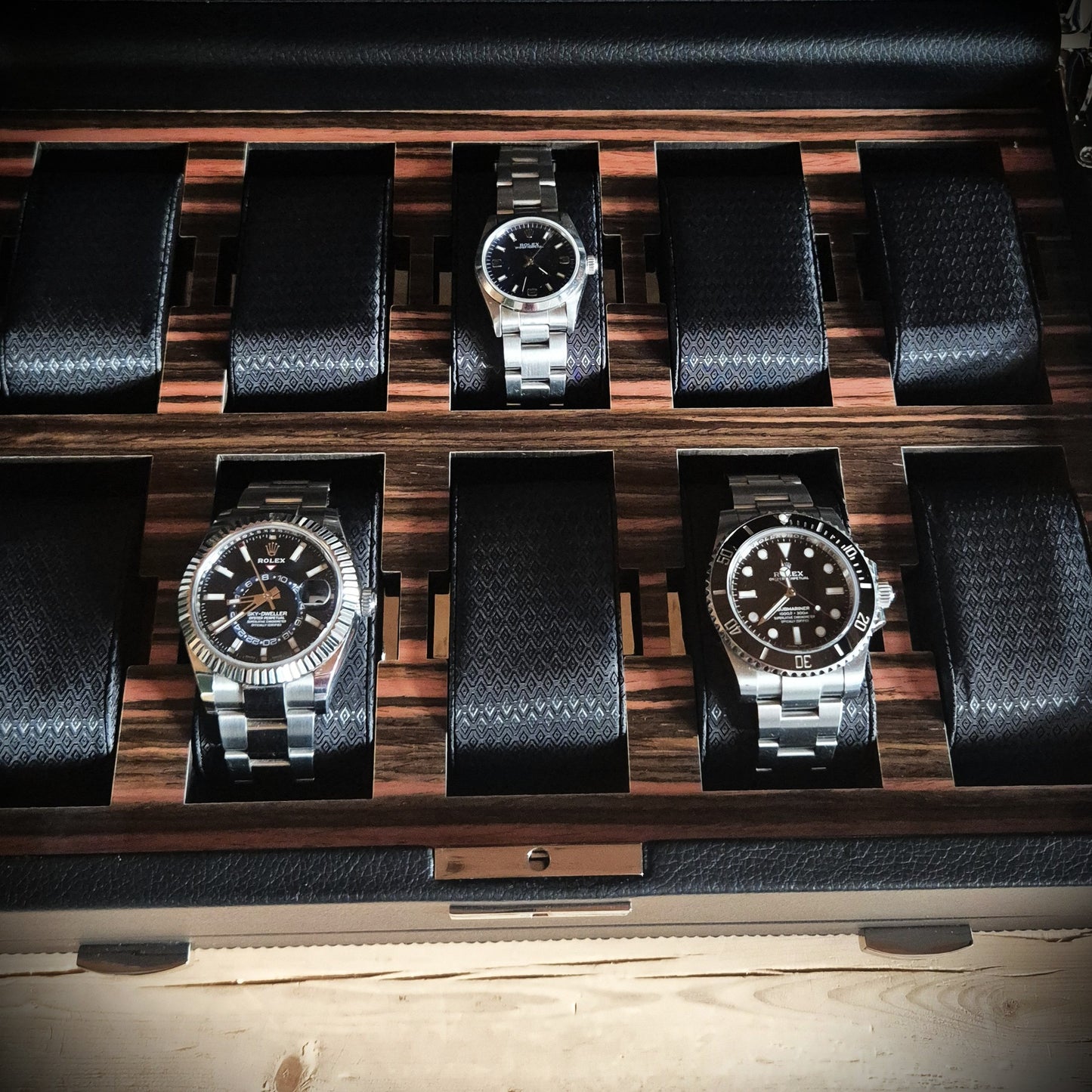 Horlogedoos met lade Roadster 10 horloges Wolf 1834
