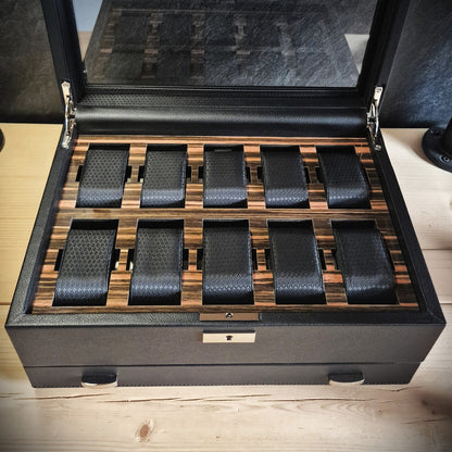 Horlogedoos met lade Roadster 10 horloges Wolf 1834