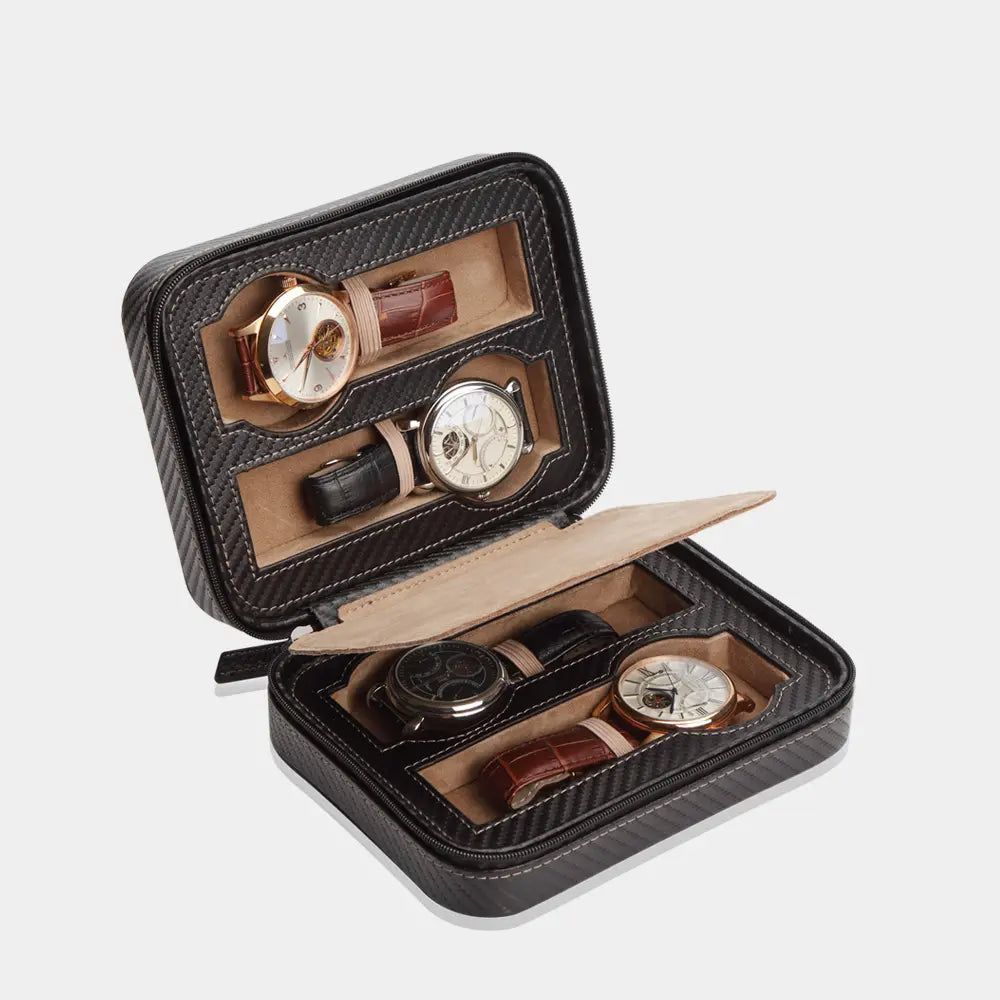 Horloge etui INVIA leder 4 Horloges Modalo - Horlogerieshop.nl