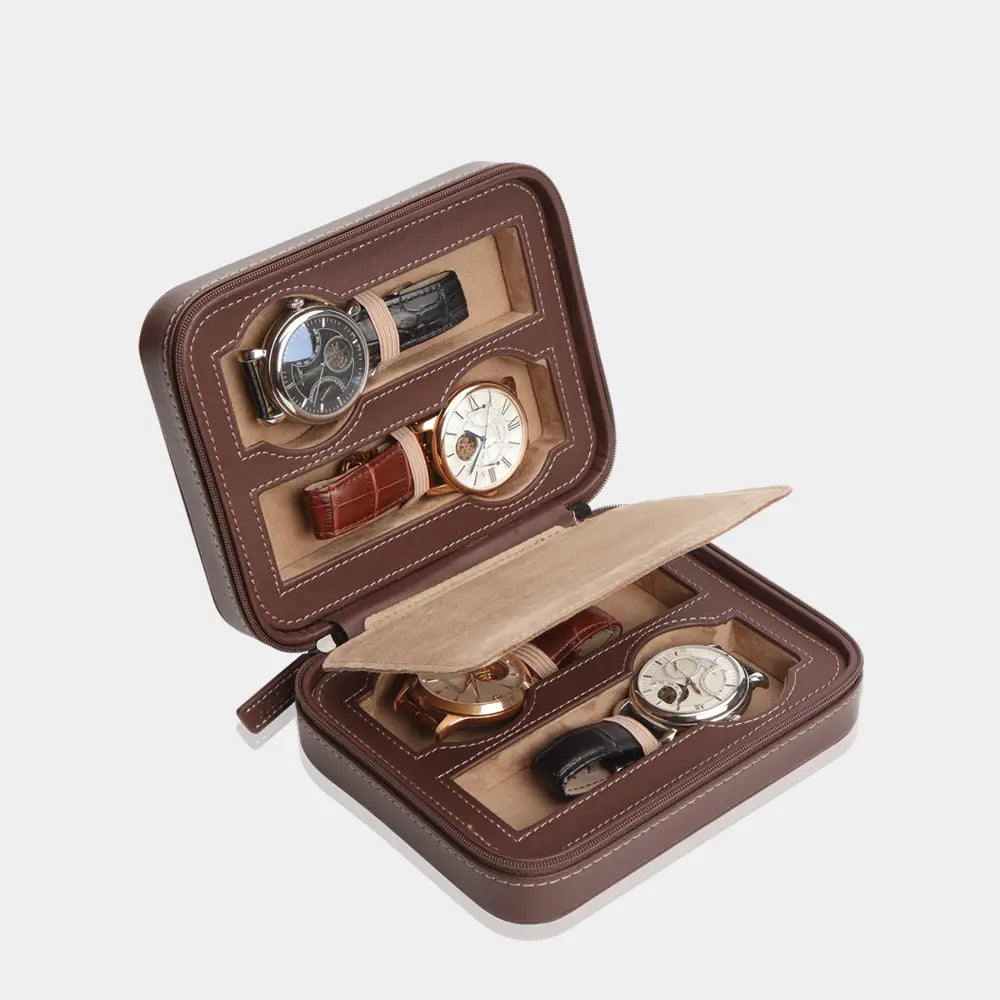 Horloge etui INVIA leder 4 Horloges Modalo - Horlogerieshop.nl