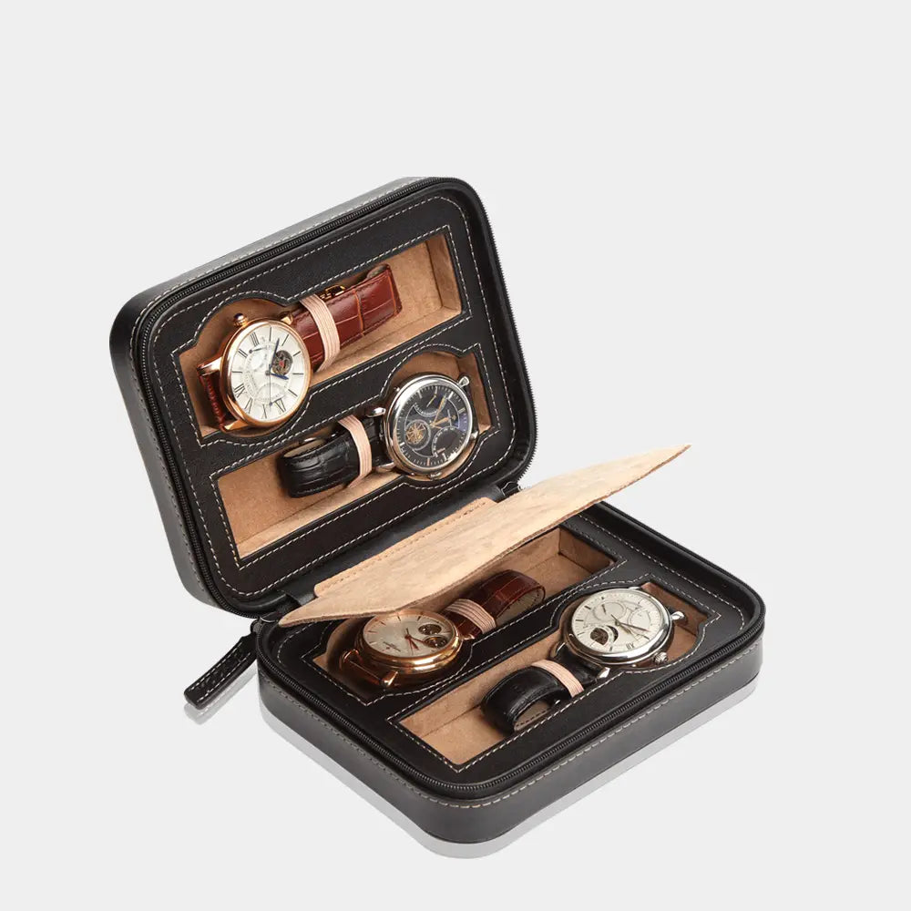 Horloge etui INVIA leder 4 Horloges Modalo - Horlogerieshop.nl
