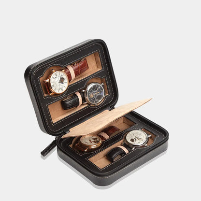 Horloge etui INVIA leder 4 Horloges Modalo - Horlogerieshop.nl