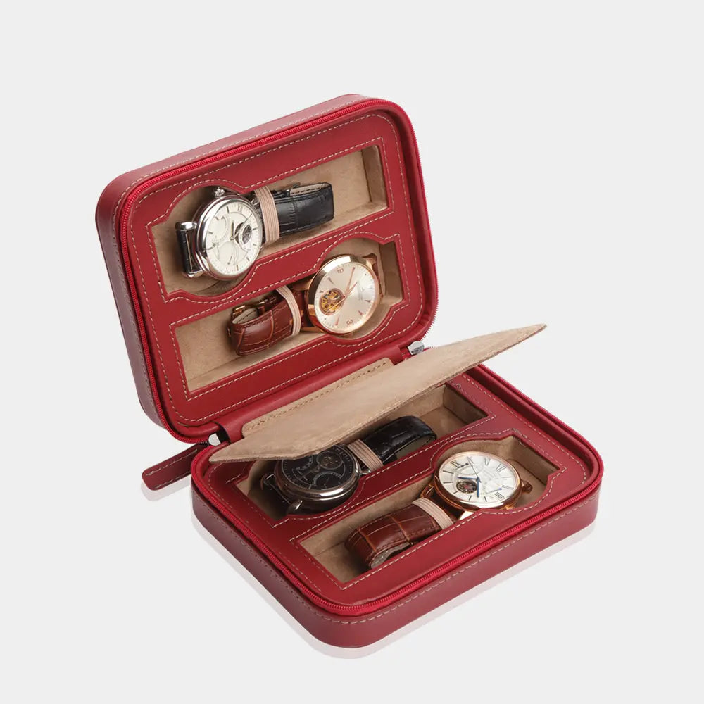 Horloge etui INVIA leder 4 Horloges Modalo - Horlogerieshop.nl