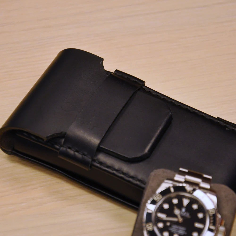 Horloge pouch Bridle Leder 1 horloge Old Fashioned Luxury - Horlogerieshop.nl