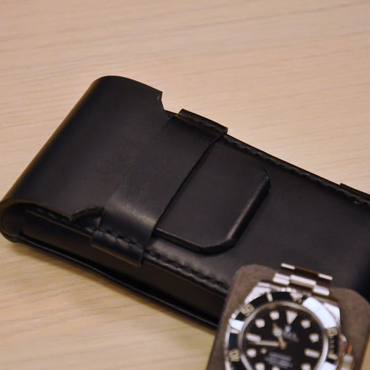 Horloge pouch Bridle Leder 1 horloge Old Fashioned Luxury - Horlogerieshop.nl