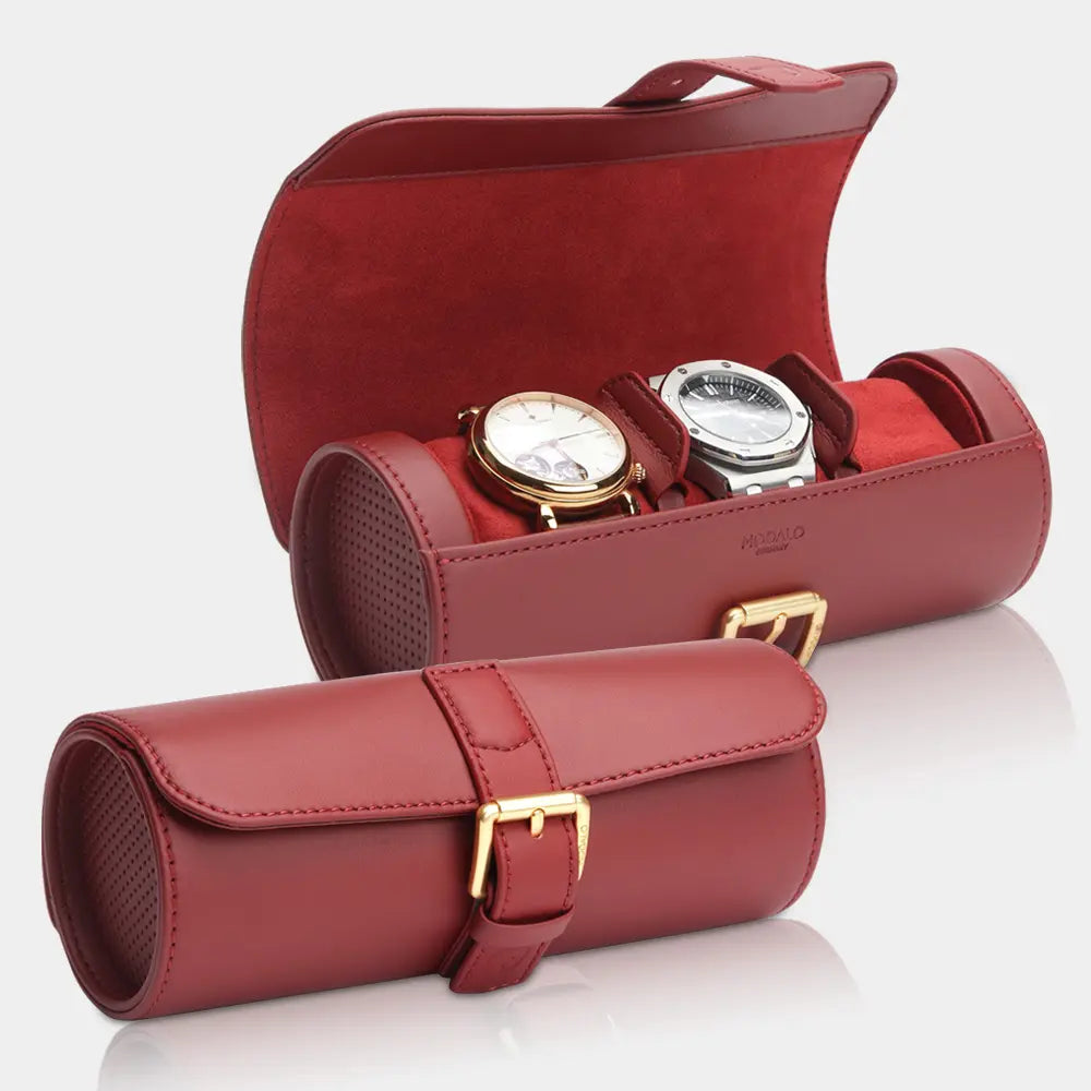 Horlogerol GENIUS leder 3 Horloges Modalo