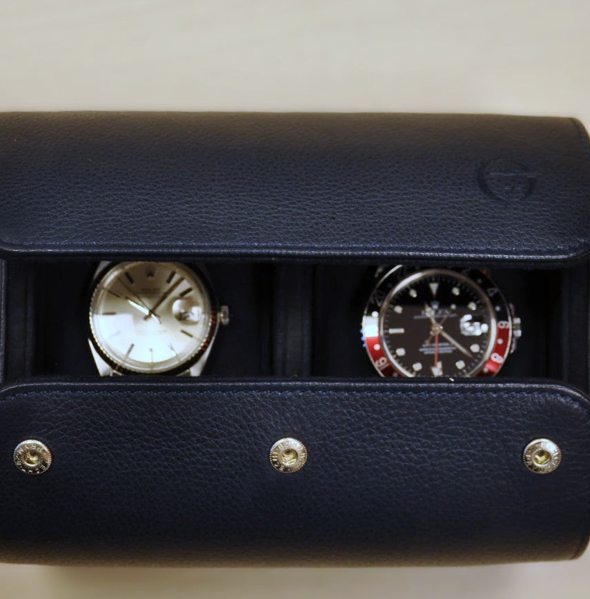 Horlogerol Leder 2 horloges Old Fashioned Luxury - Horlogerieshop.nl