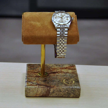 Horlogestandaard Marmer 1 horloge Leder Old Fashioned Luxury