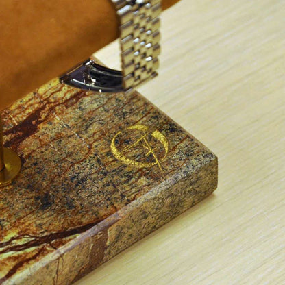 Horlogestandaard Marmer 1 horloge Leder Old Fashioned Luxury