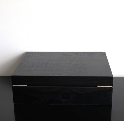 Horlogedoos Zwart Panga hout 8 Horloges
