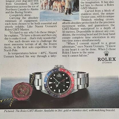 Vintage Rolex GMT-Master advertentie
