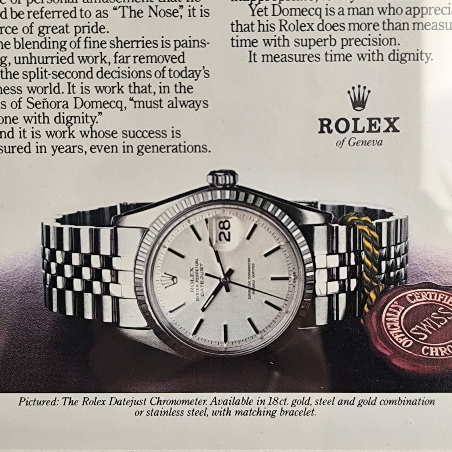 Vintage Rolex Datejust advertentie