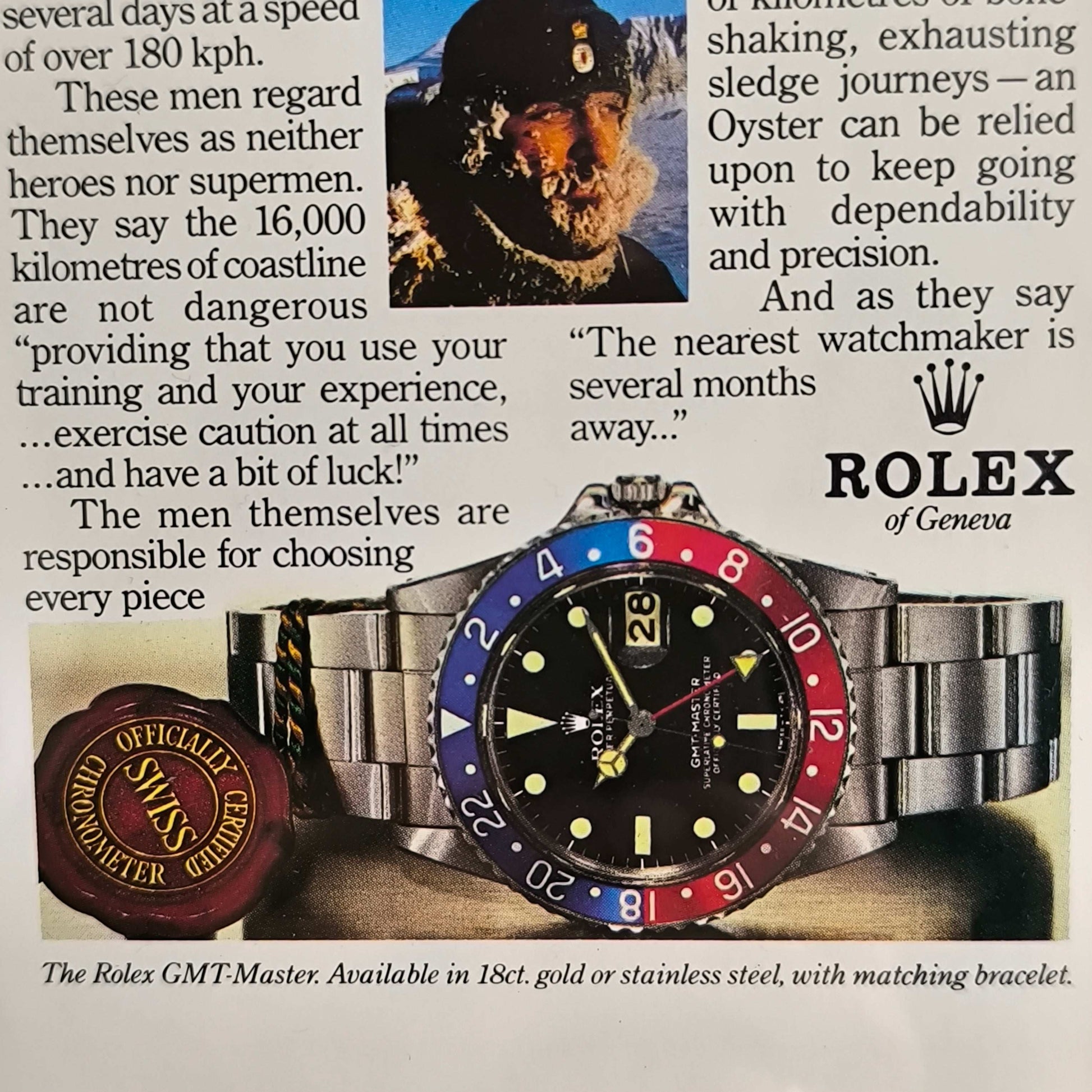 Vintage Rolex GMT-Master advertentie