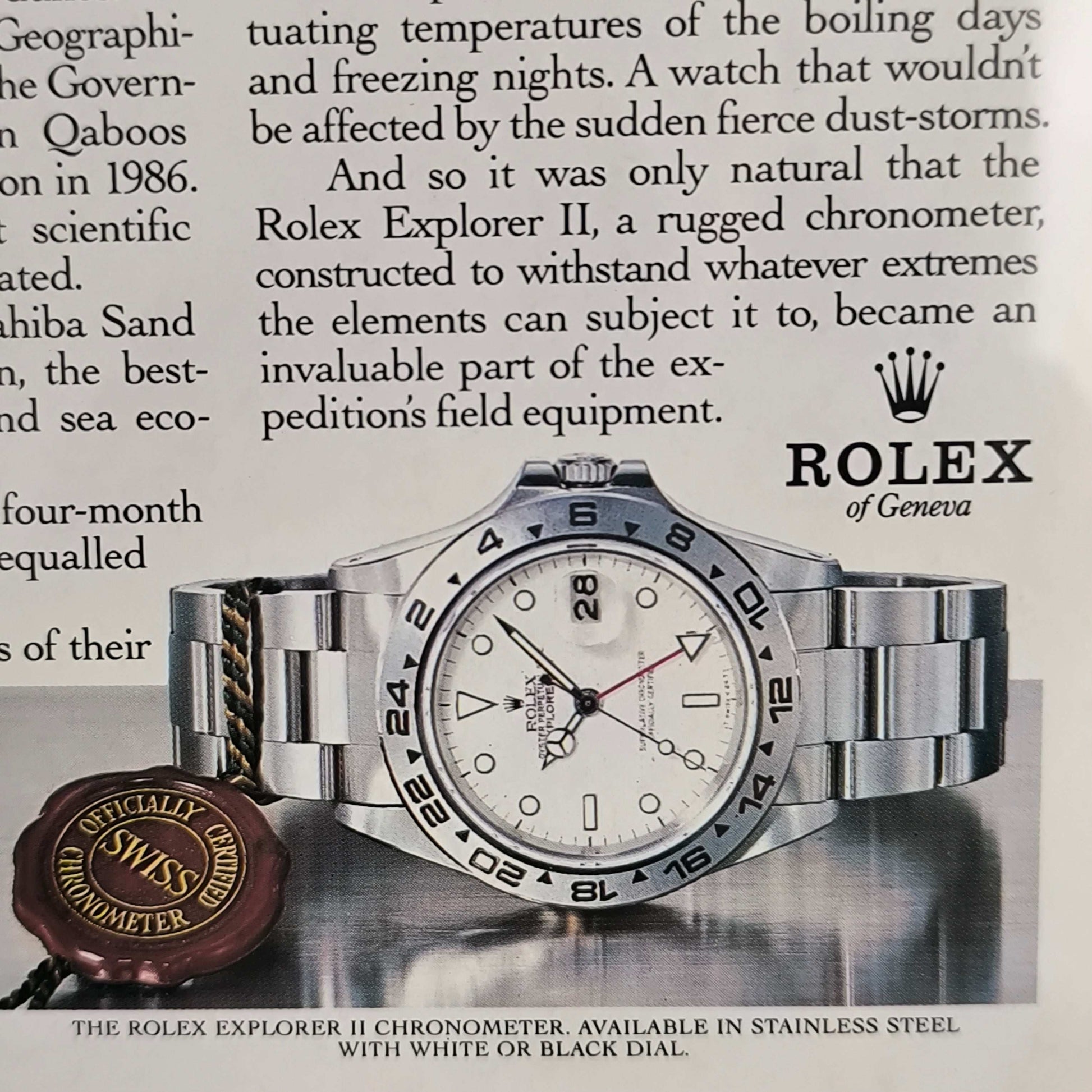 Vintage Rolex Explorer advertentie