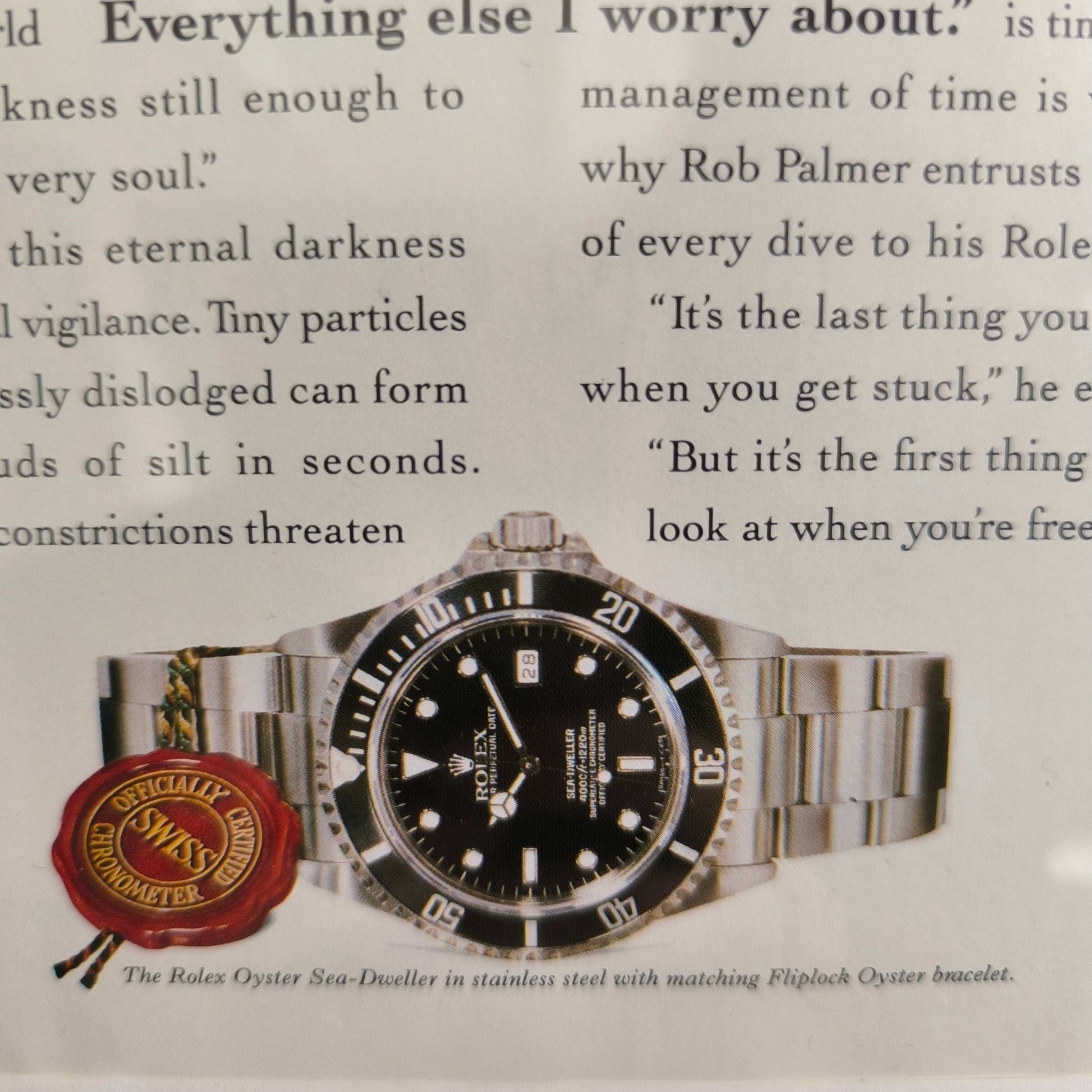 Vintage Rolex Sea-Dweller advertentie