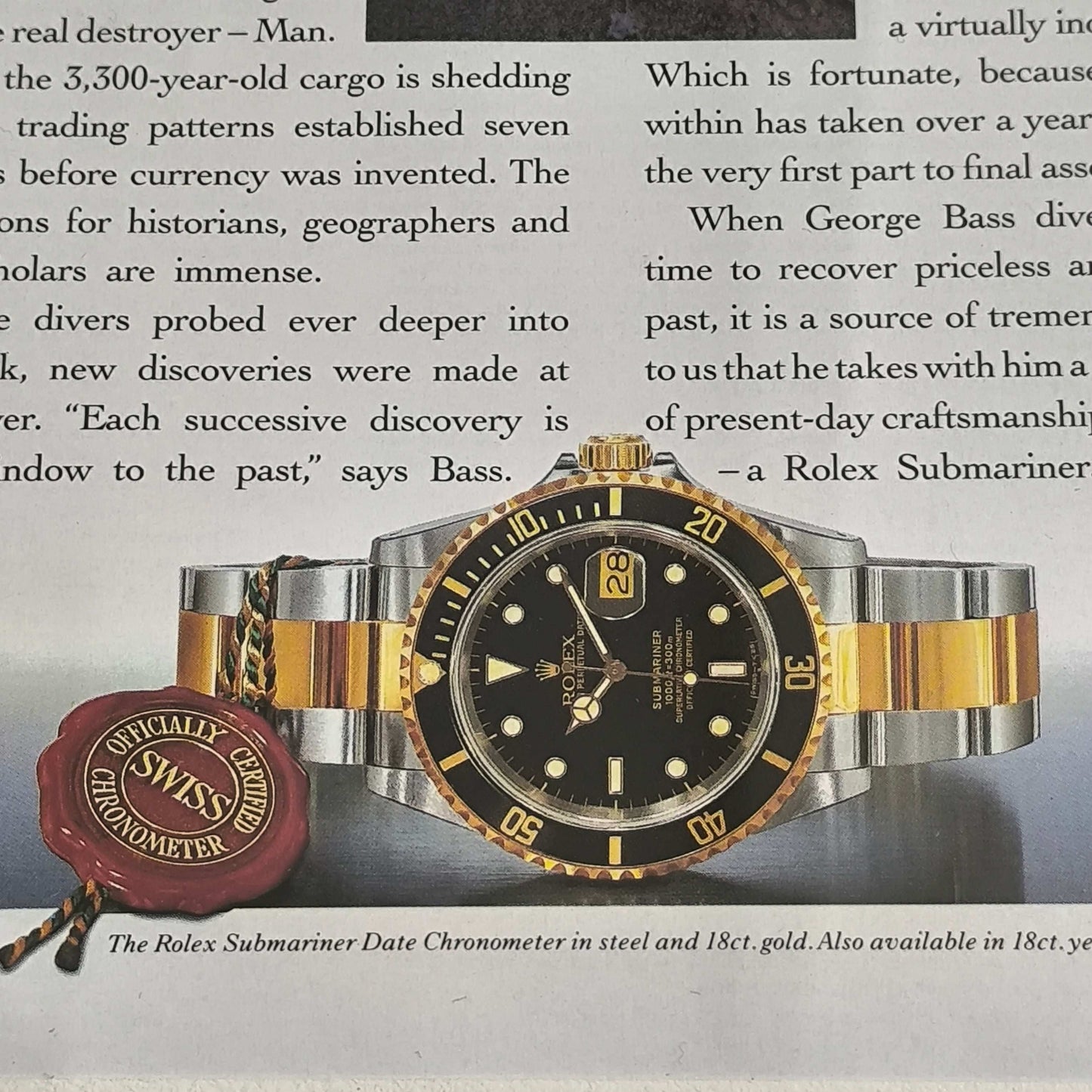 Vintage Rolex Submariner Date advertentie