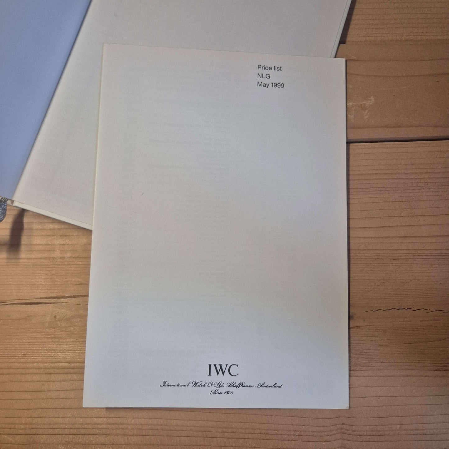 Watches from IWC 1999/00 - Horlogerieshop.nl