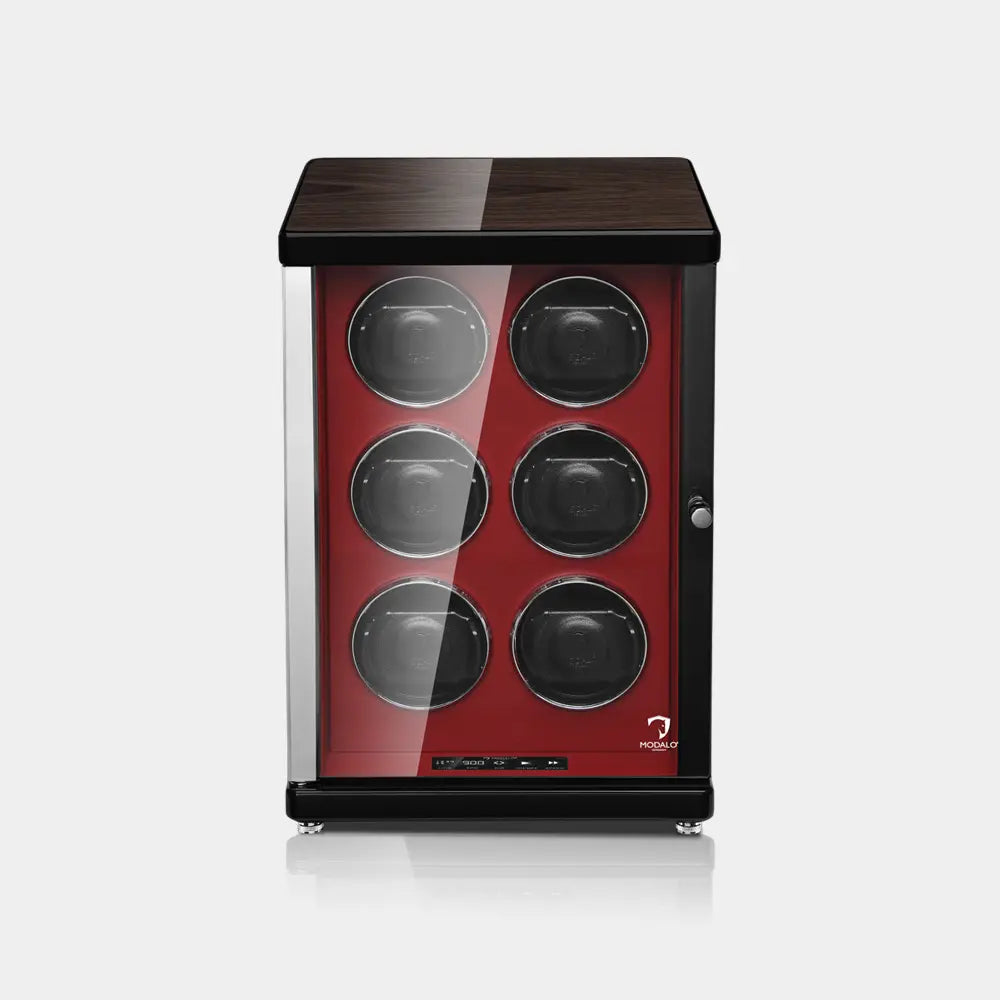 Watch winder AMBIENTE Vertical 6 Horloges Modalo - Horlogerieshop.nl