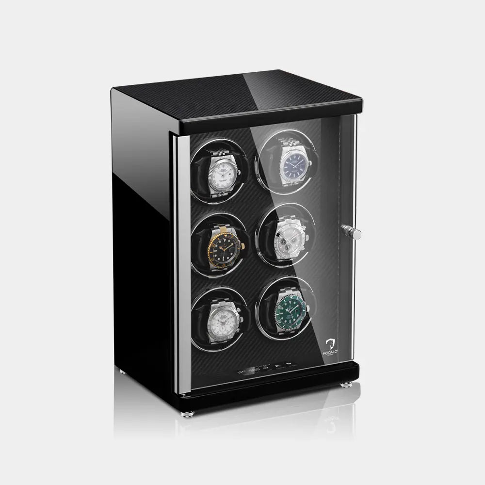 Watch winder AMBIENTE Vertical 6 Horloges Modalo - Horlogerieshop.nl