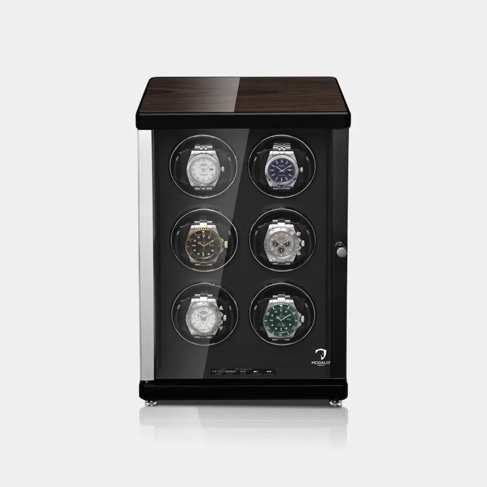 Watch winder AMBIENTE Vertical 6 Horloges Modalo - Horlogerieshop.nl