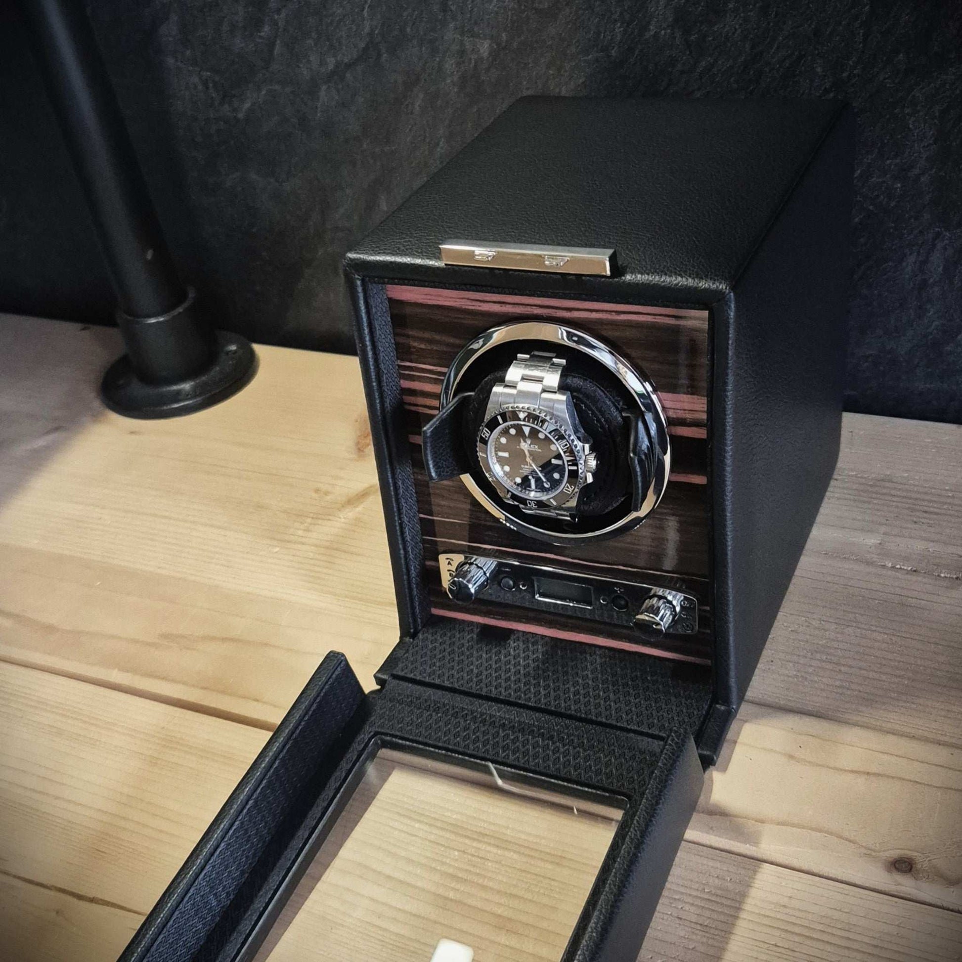 Watch winder Roadster 1 horloge Wolf 1834 - Horlogerieshop.nl